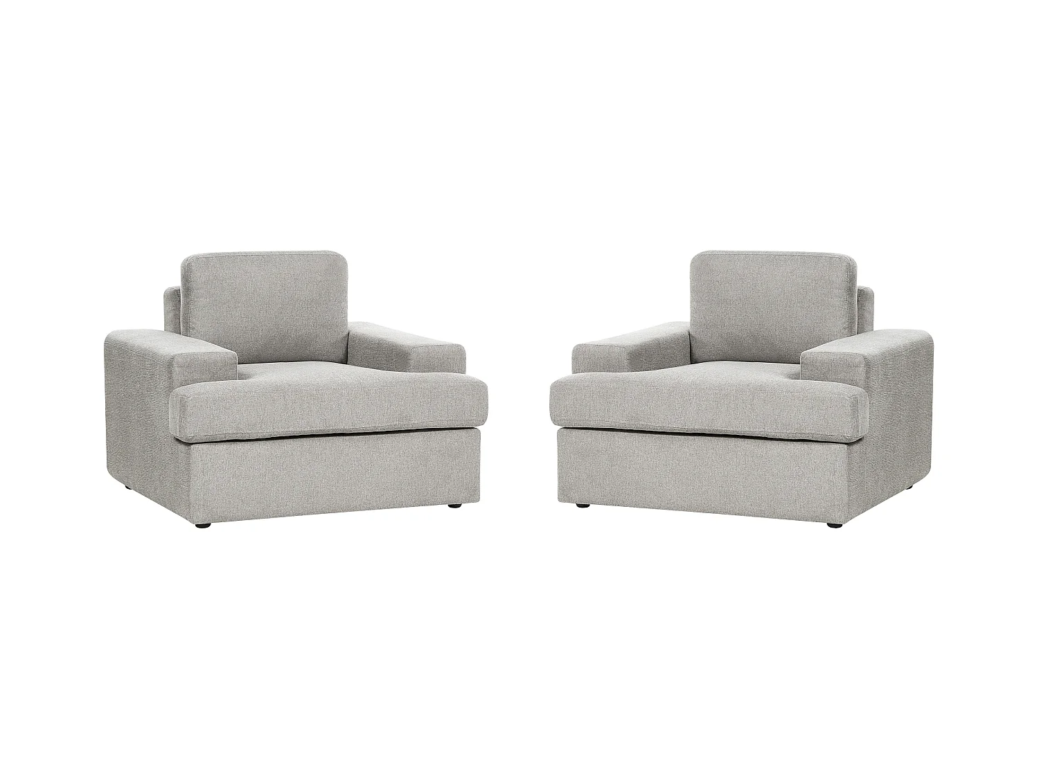 Lot de 2 fauteuils ALLA Tissu Gris clair