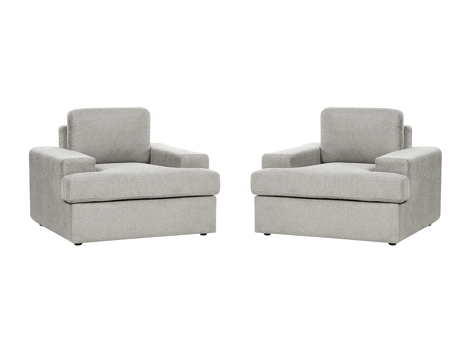 Lot de 2 fauteuils ALLA Tissu Gris clair