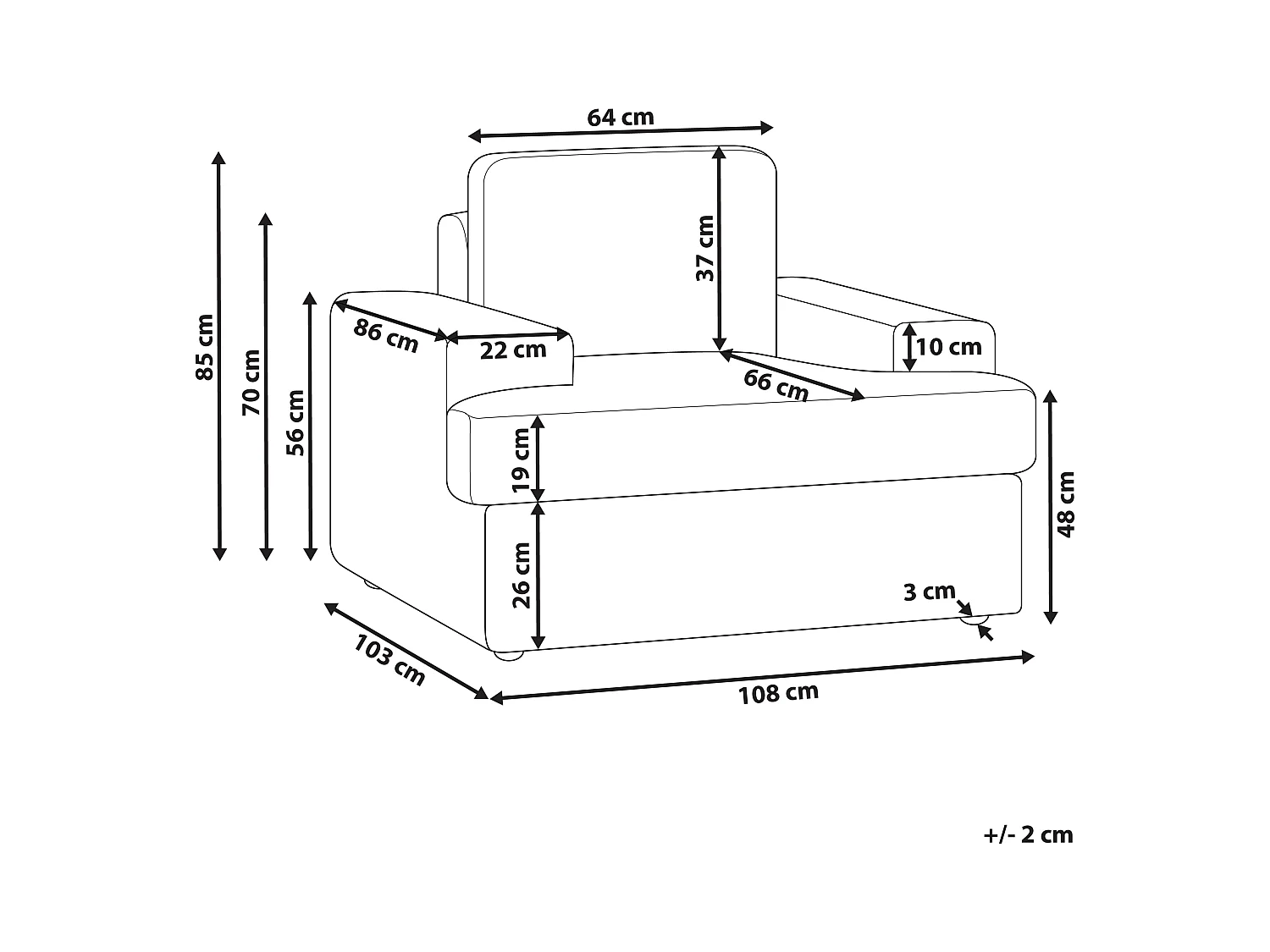 Sessel ALLA Stoff Taupe