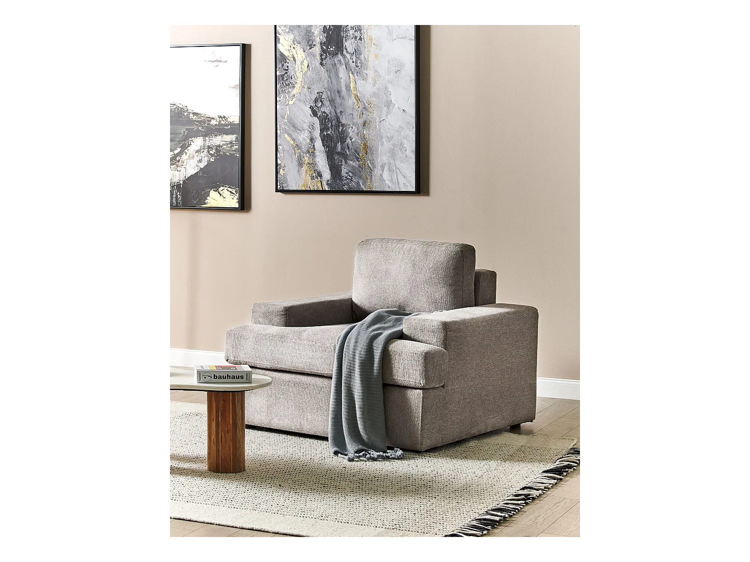 Fauteuil ALLA Tissu Taupe