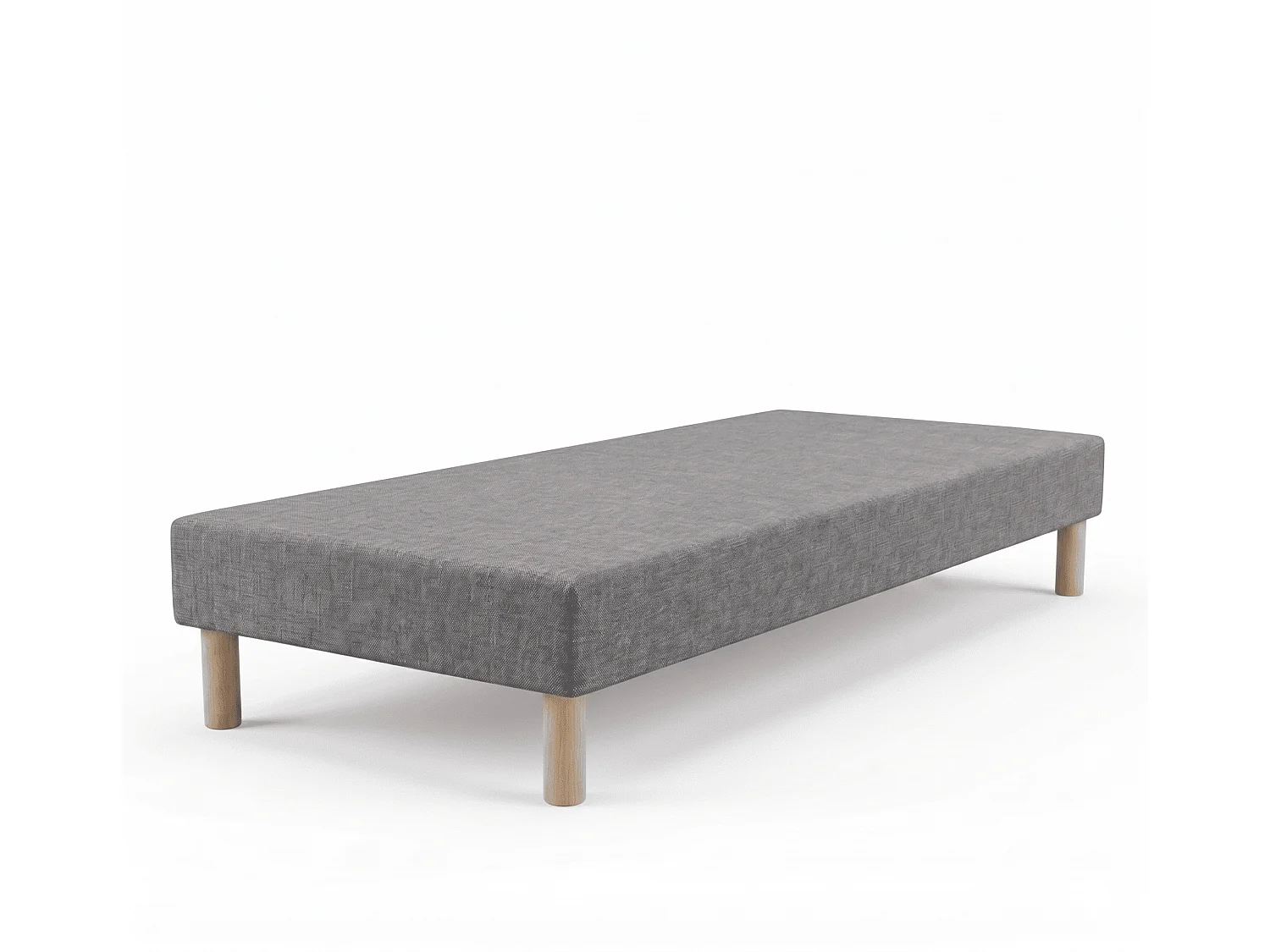 Sommier Tapissier First Gris 120x200 cm Hauteur 30 cm 12 Lattes Fixes Pin Massif 4 Pieds Offerts Fabrication Française