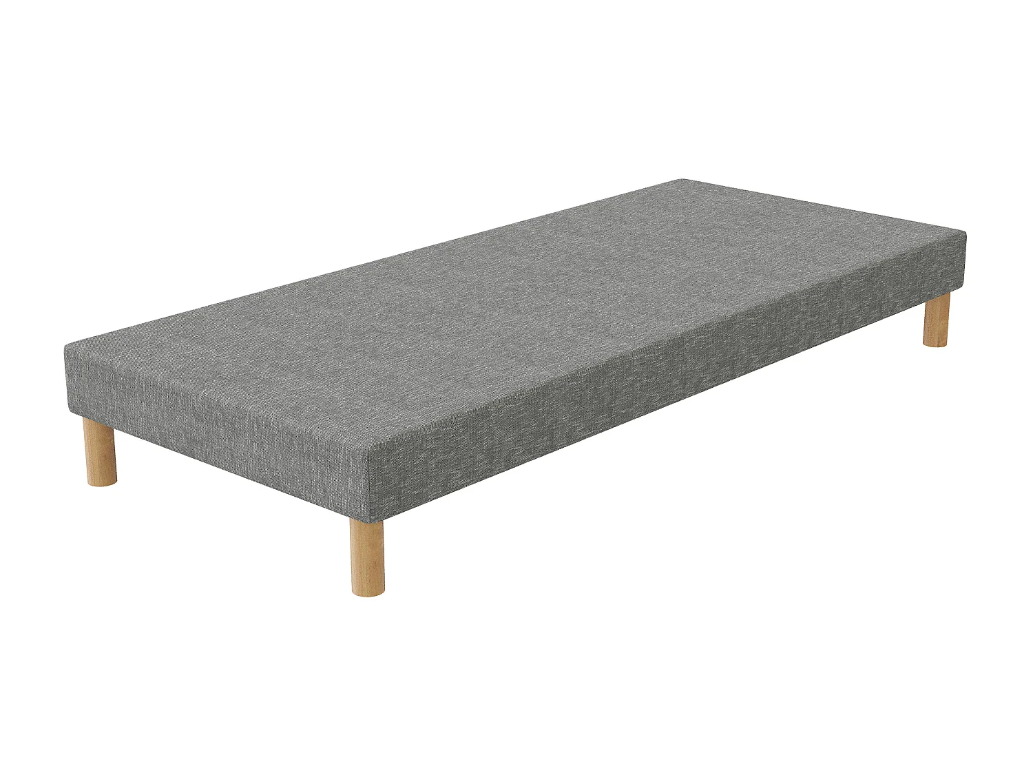 Sommier tapissier gris 70x190 + jeu de pied offert
