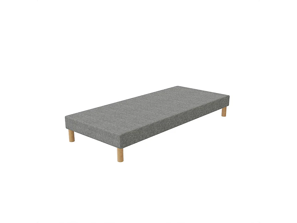 Sommier tapissier gris 70x190 + jeu de pied offert. Fabrication francaise.