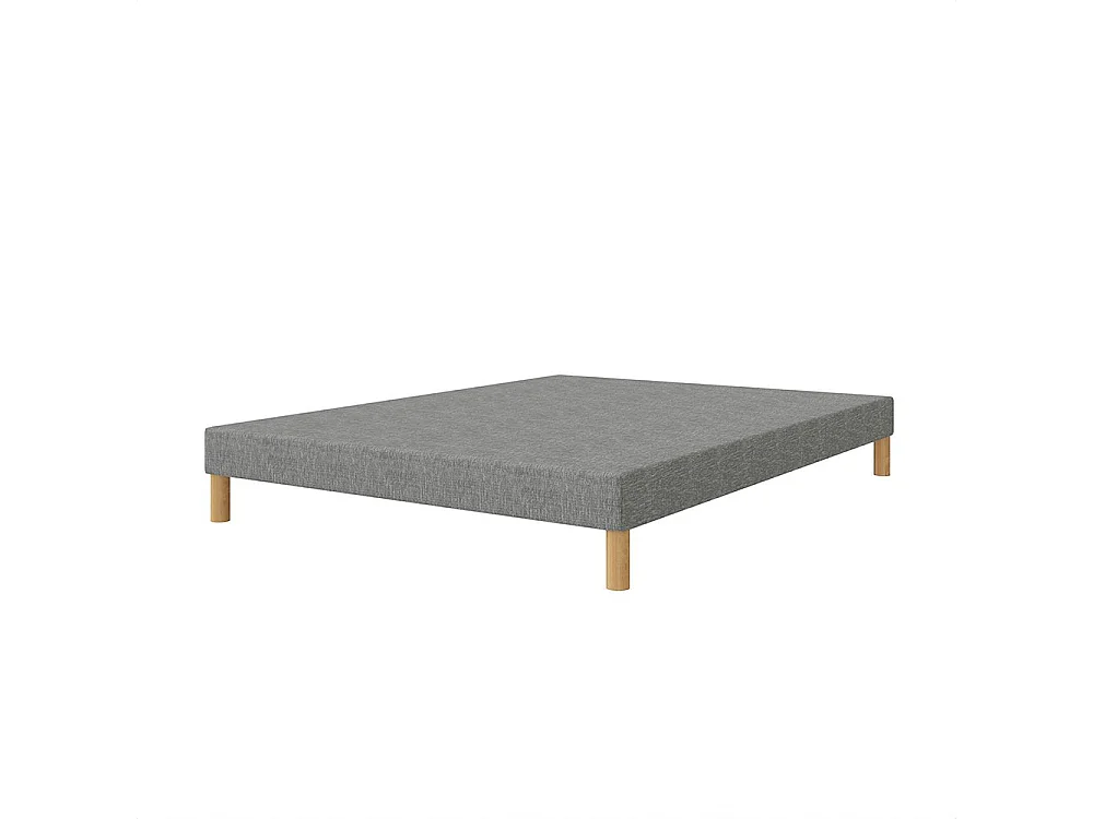 Sommier tapissier gris 160x200 + jeu de pied offert. Fabrication francaise.