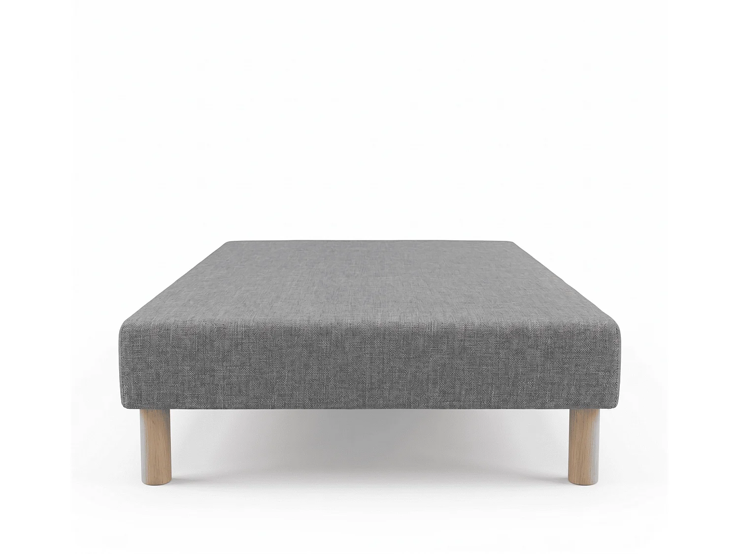Sommier Tapissier First Gris 90x190 cm Hauteur 30 cm 12 Lattes Fixes Pin Massif 4 Pieds Offerts Fabrication Française