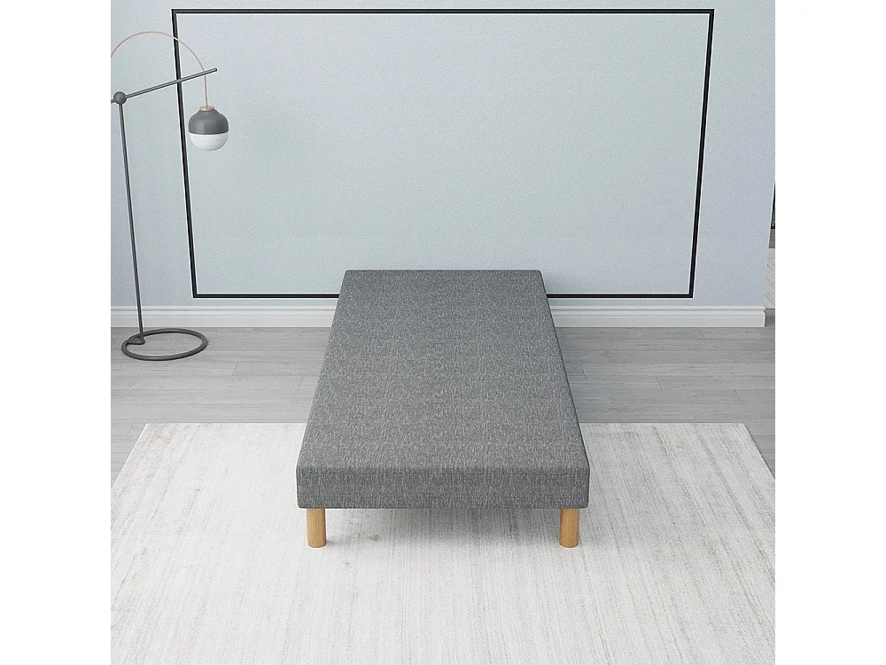 Sommier tapissier 80x190 gris + jeu de pied offert.