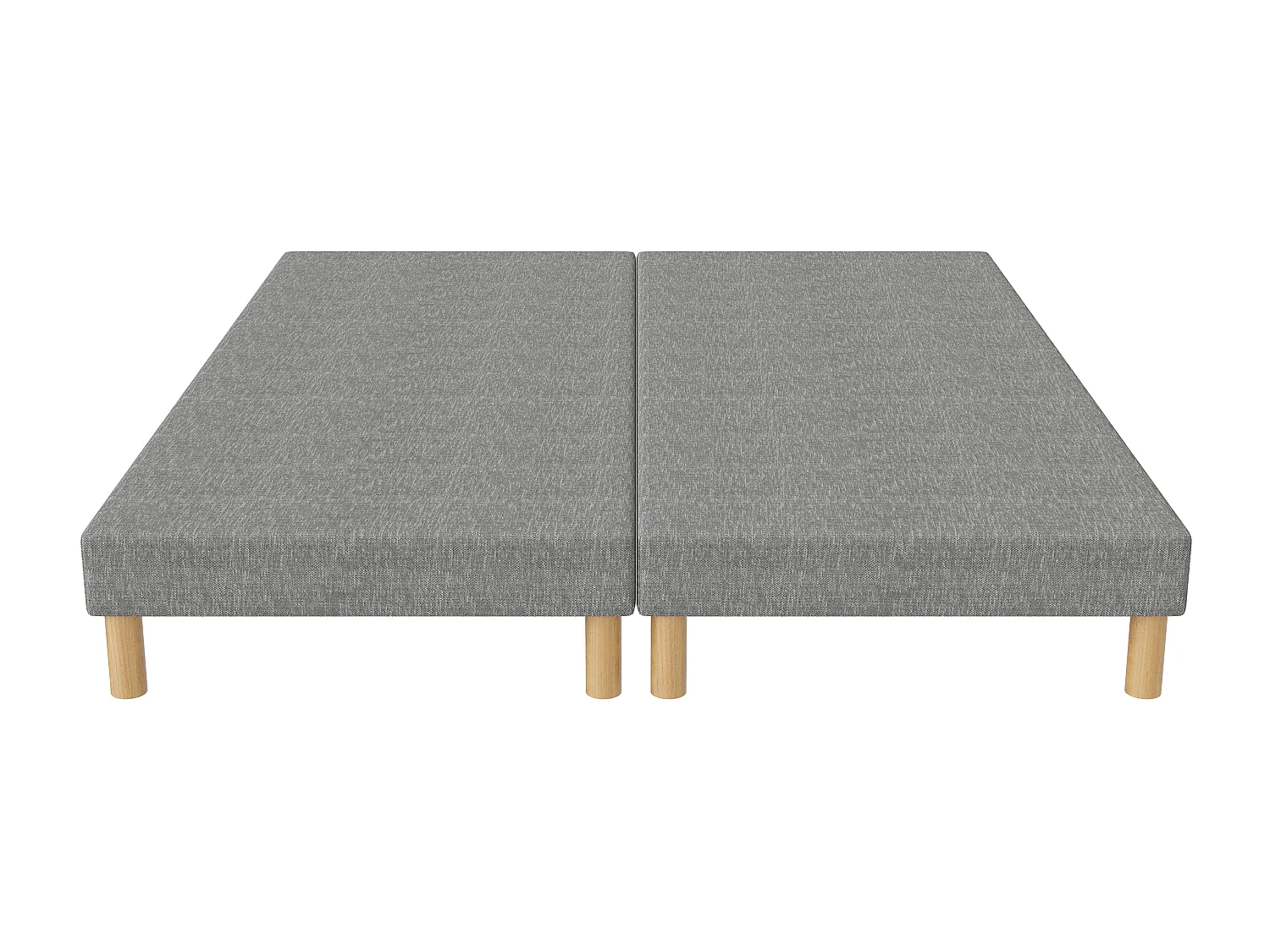 Sommier tapissier gris 140x190 (2x70x190) + jeu de pied offert