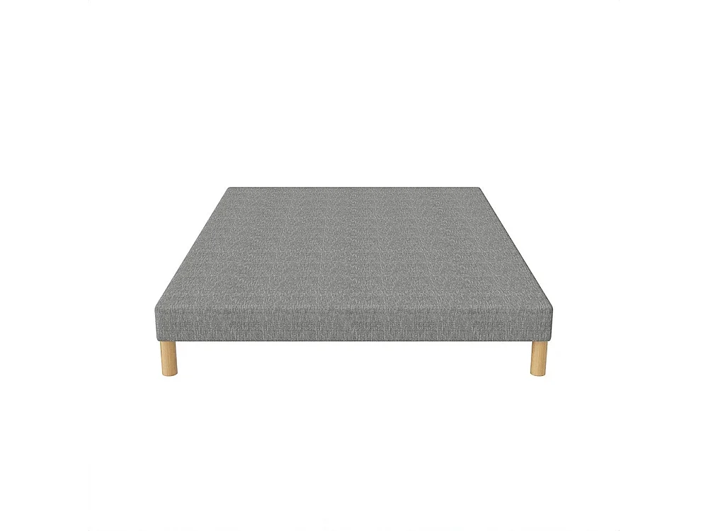 Sommier tapissier gris 140x200 + jeu de pied offert. Fabrication francaise.