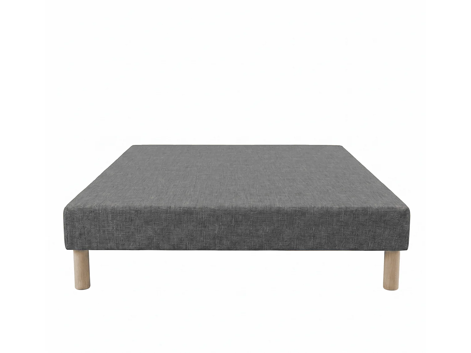 Sommier Tapissier First Gris 140x200 cm Hauteur 30 cm 12 Lattes Fixes Pin Massif 4 Pieds Offerts Fabrication Française