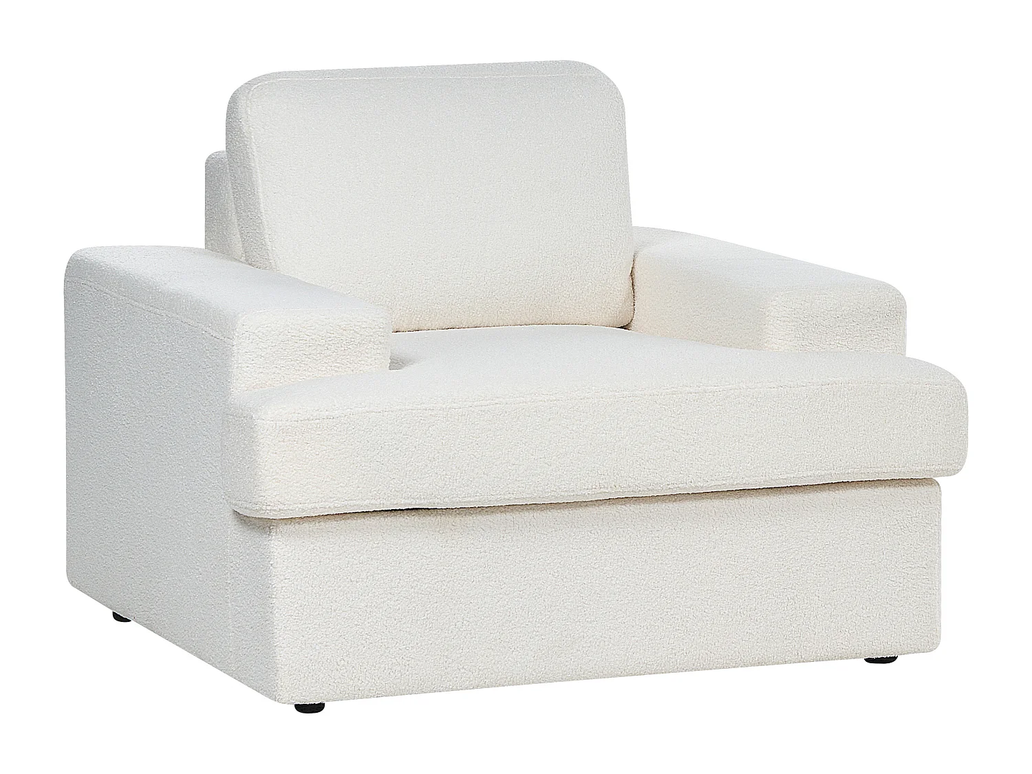 Lot de 2 fauteuils ALLA Bouclé Blanc cassé