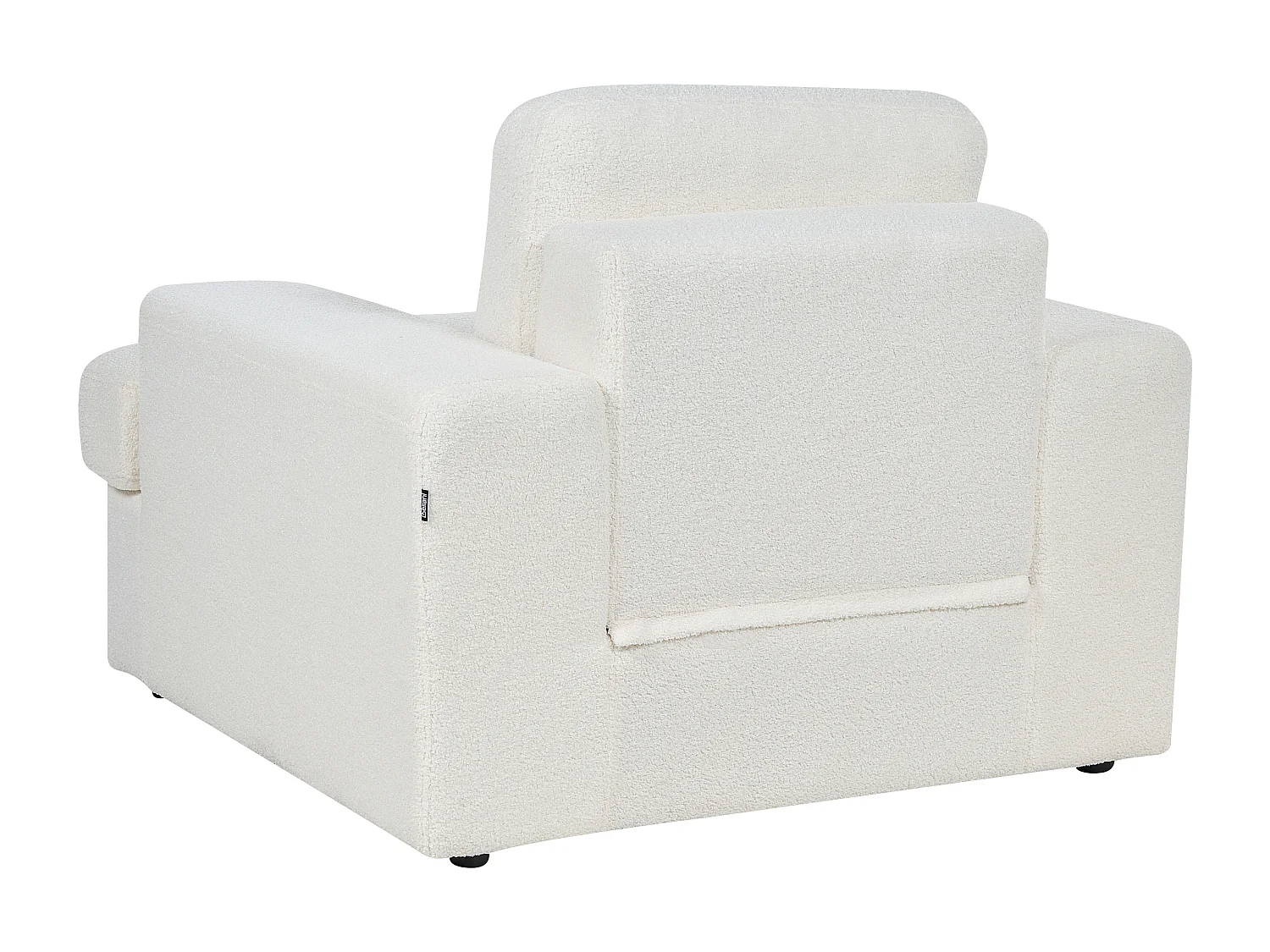 Fauteuil ALLA Bouclé Blanc cassé