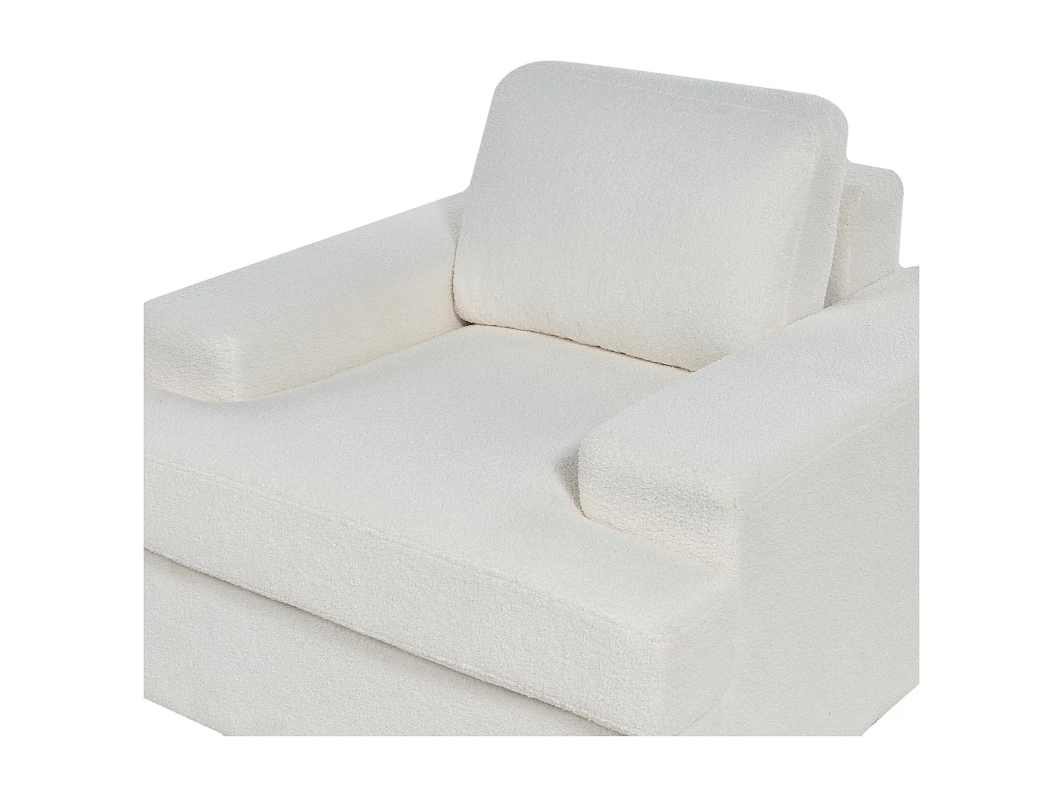 Fauteuil ALLA Bouclé Blanc cassé