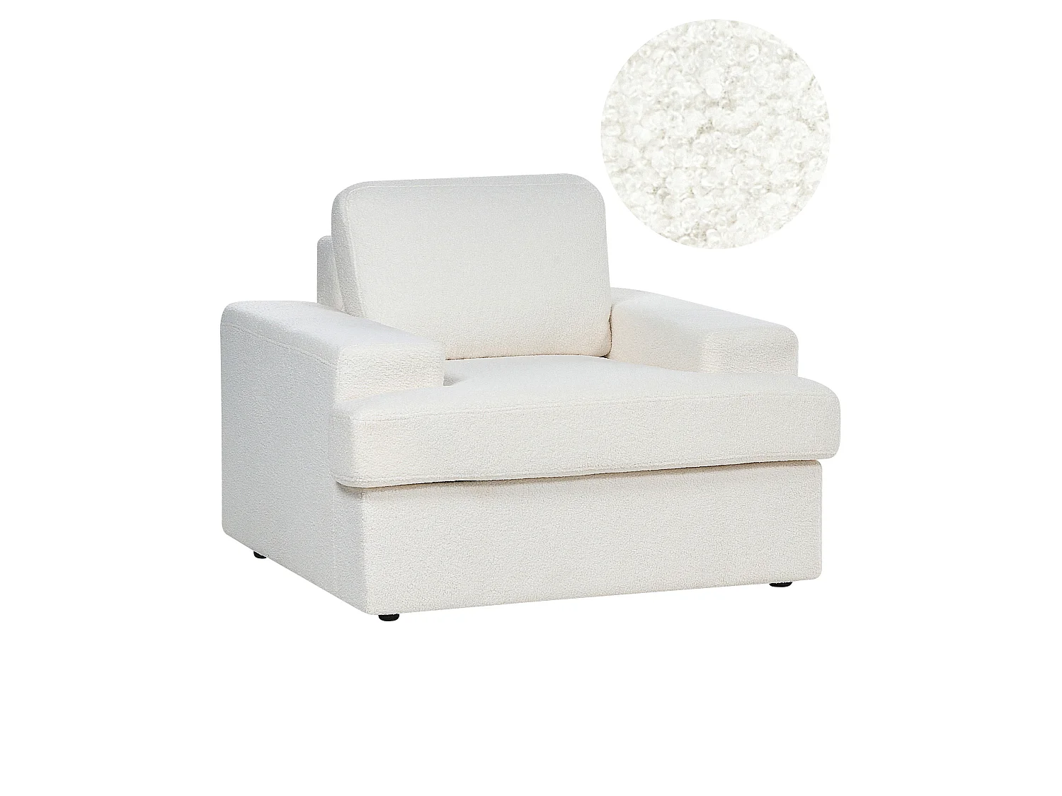 Poltrona ALLA Bouclé Bianco sporco
