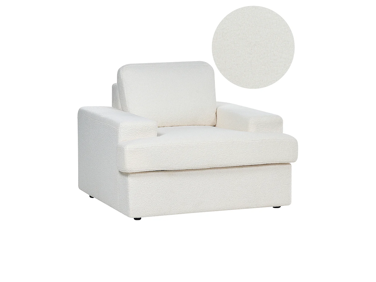 Poltrona ALLA Bouclé Bianco sporco