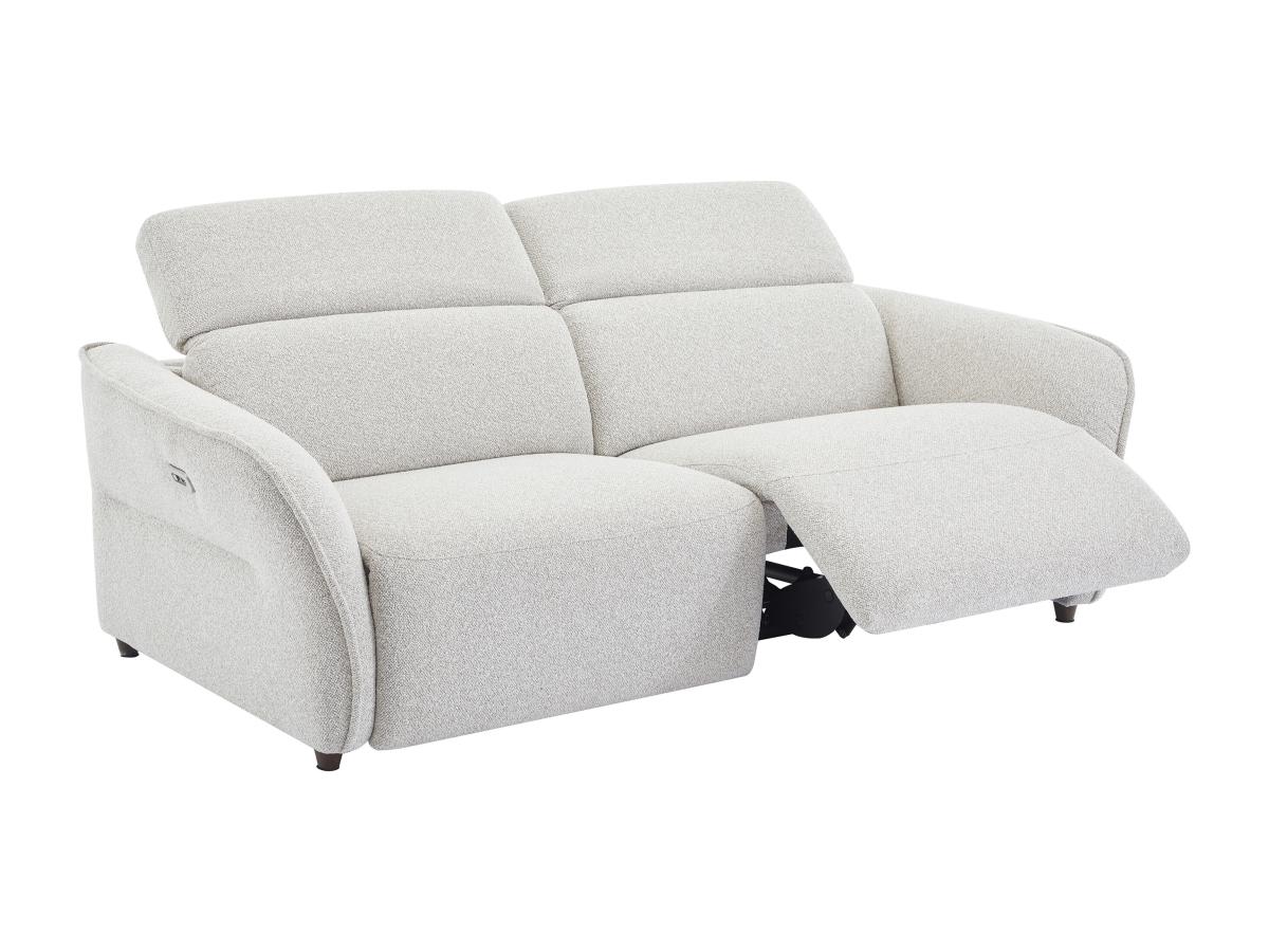 Relaxsofa elektrisch 3-Sitzer - Strukturstoff - Beige - TUCENDO günstig online kaufen