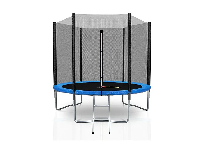Trampoline extérieur Deluxe 8Ft / ø244cm KAIA SPORTS Trampoline de jardin avec Filet, mousse de protection et échelle