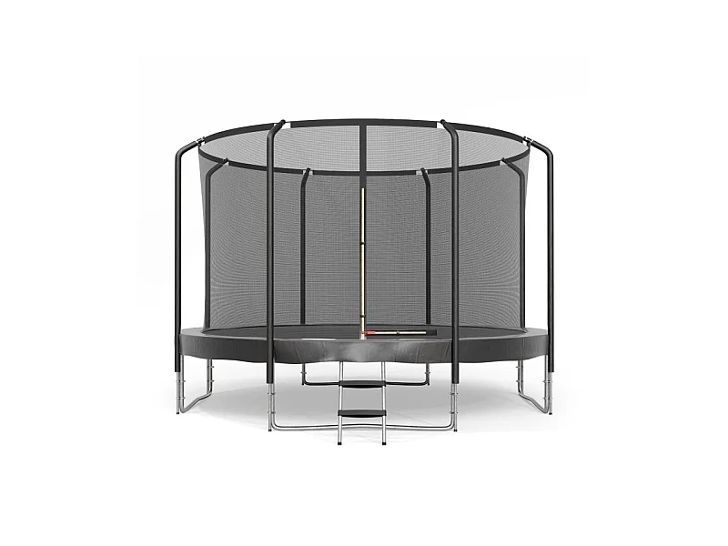 Trampoline Semi-Pro 14FT / 427cm Noir avec Filet de sécurité, Tapis de saut, Coussin de protection, Echelle