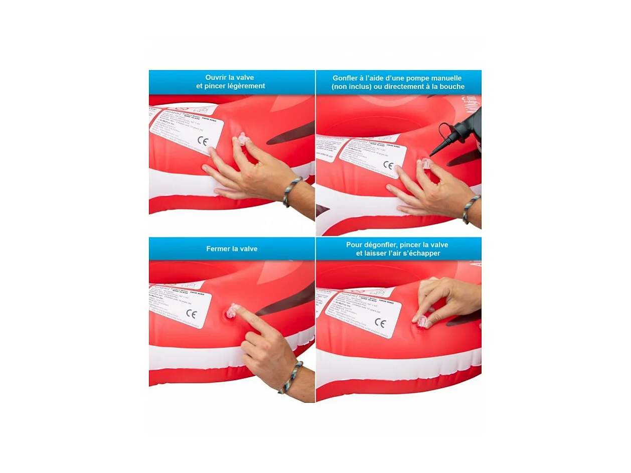 Pack 2 Matelas Gonflables d'Eau Géants, Ultra Confort, Piscine & Plage - Pack Twin Imaginaire