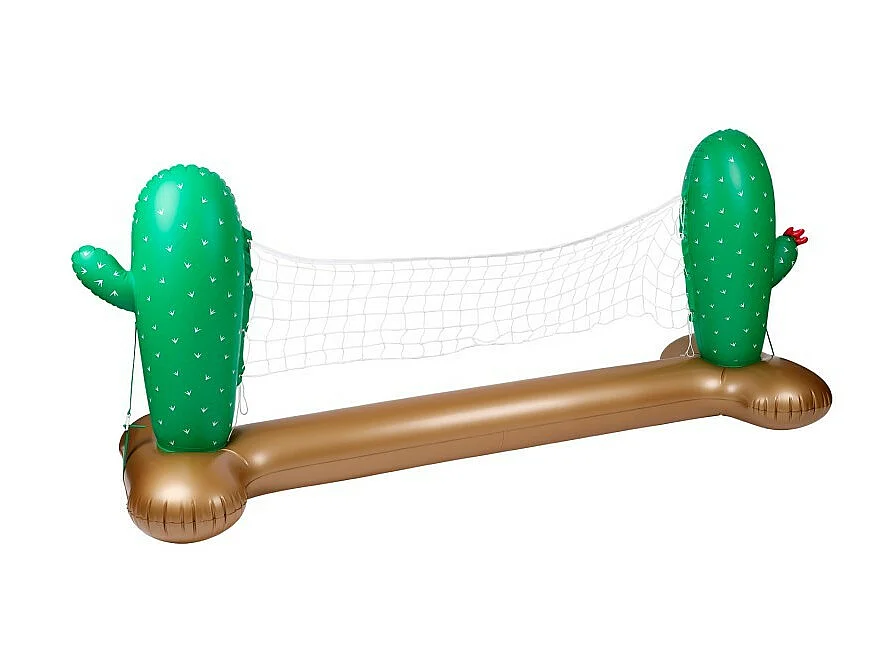 Filet de Volley Gonflable et Flottant pour Piscine & Plage, 274 x 165 x 37 cm - Design Cactus