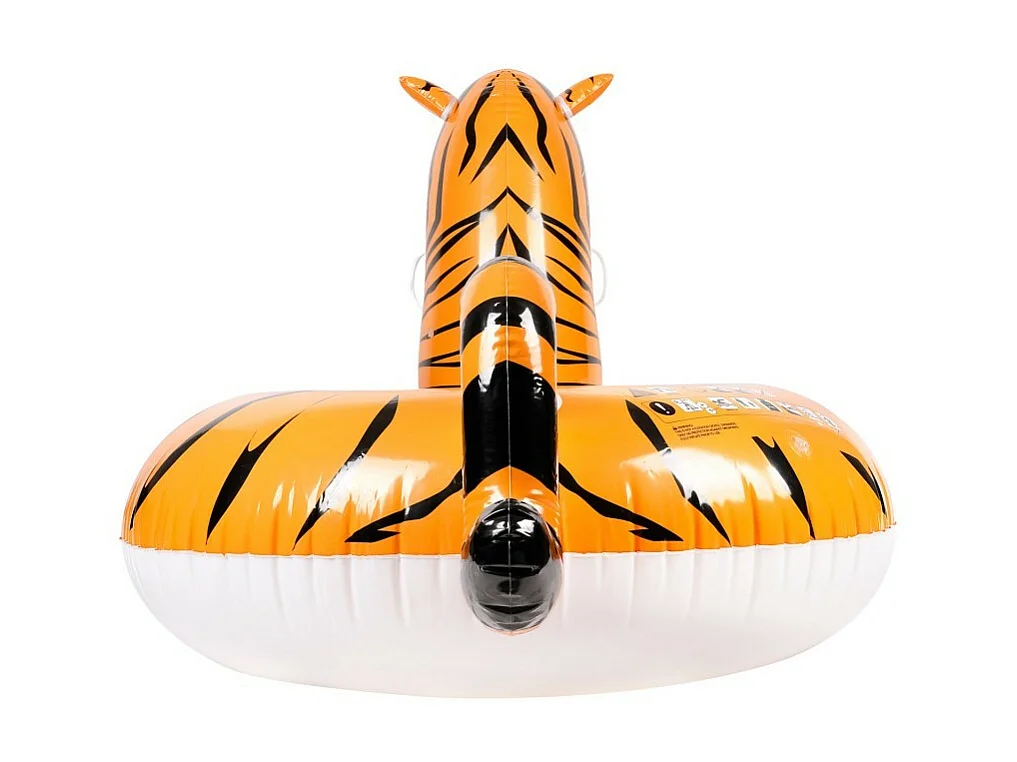 Bouée Gonflable XXL Chevauchable, Piscine & Plage, Flotteur Deluxe - Tigre - 150x105x100cm