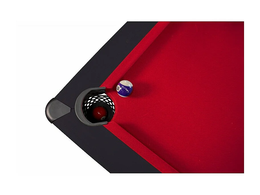 Billard Américain HARMONY 6Ft - 206,5 x 116,5 x 80 cm avec accessoires et plateau dînatoire - Couleur Noir