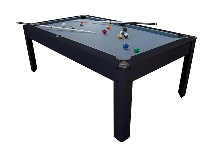 Billard Américain HARMONY 6Ft - 206,5 x 116,5 x 80 cm avec accessoires et plateau dînatoire - Couleur Noir