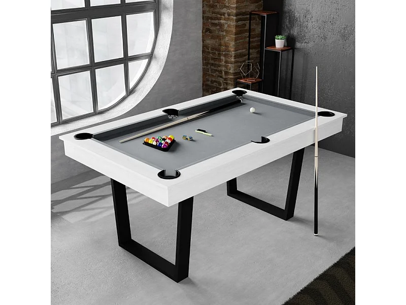 Billard Américain Convertible en Table à manger 6/8 personnes 206 x 116 x 82 Cm - Horizon