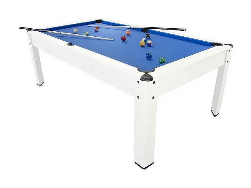 Billard Américain HARMONY 6Ft - 206,5 x 116,5 x 80 cm avec accessoires et plateau dînatoire - Couleur Ivoire