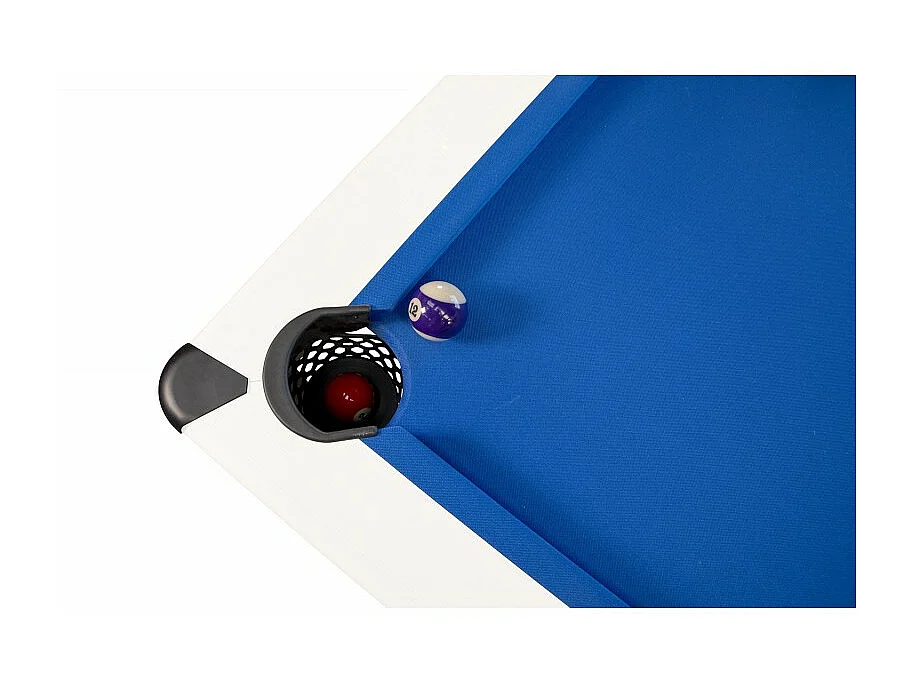 Billard Américain HARMONY 6Ft - 206,5 x 116,5 x 80 cm avec accessoires et plateau dînatoire - Couleur Ivoire