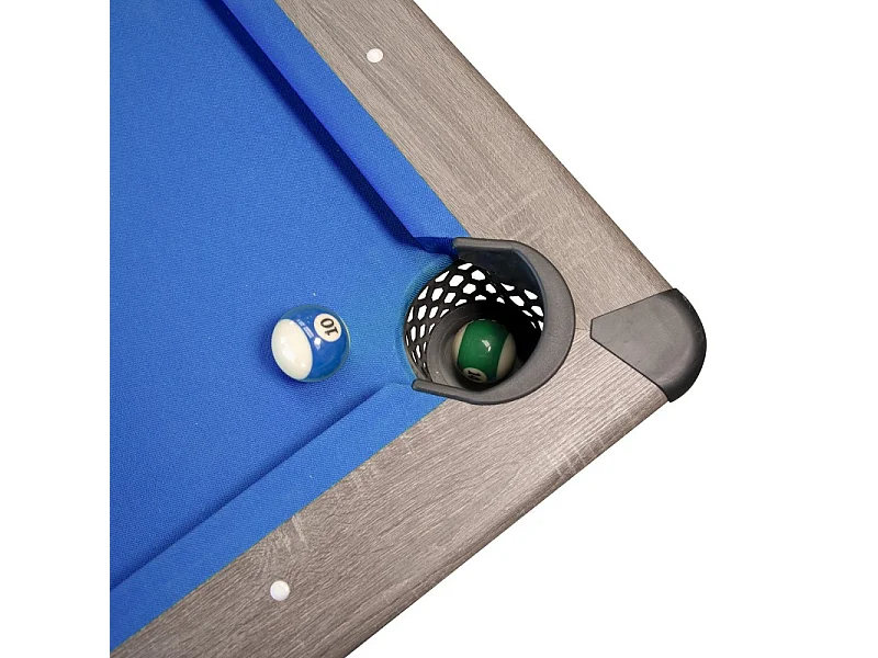 Billard Américain HARMONY 6Ft - 206,5 x 116,5 x 80 cm avec accessoires et plateau dînatoire - Gris