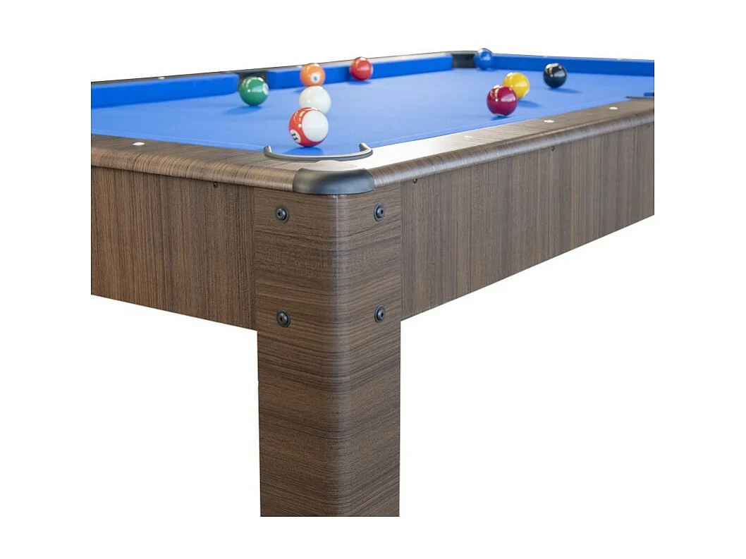 Billard Américain AMBIANCE 7Ft - 226,5 x 126,5 x 80 cm avec accessoires et plateau dînatoire - Couleur Chêne
