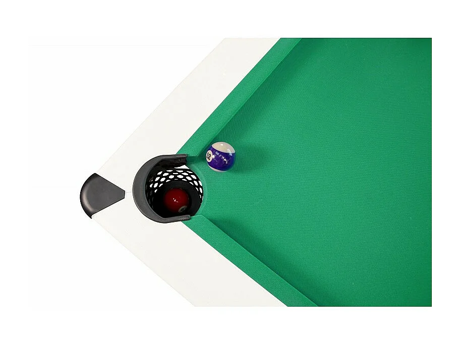 Billard Américain HARMONY 6Ft - 206,5 x 116,5 x 80 cm avec accessoires et plateau dînatoire - Couleur Ivoire