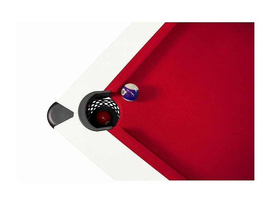 Billard Américain HARMONY 6Ft - 206,5 x 116,5 x 80 cm avec accessoires et plateau dînatoire - Couleur Ivoire