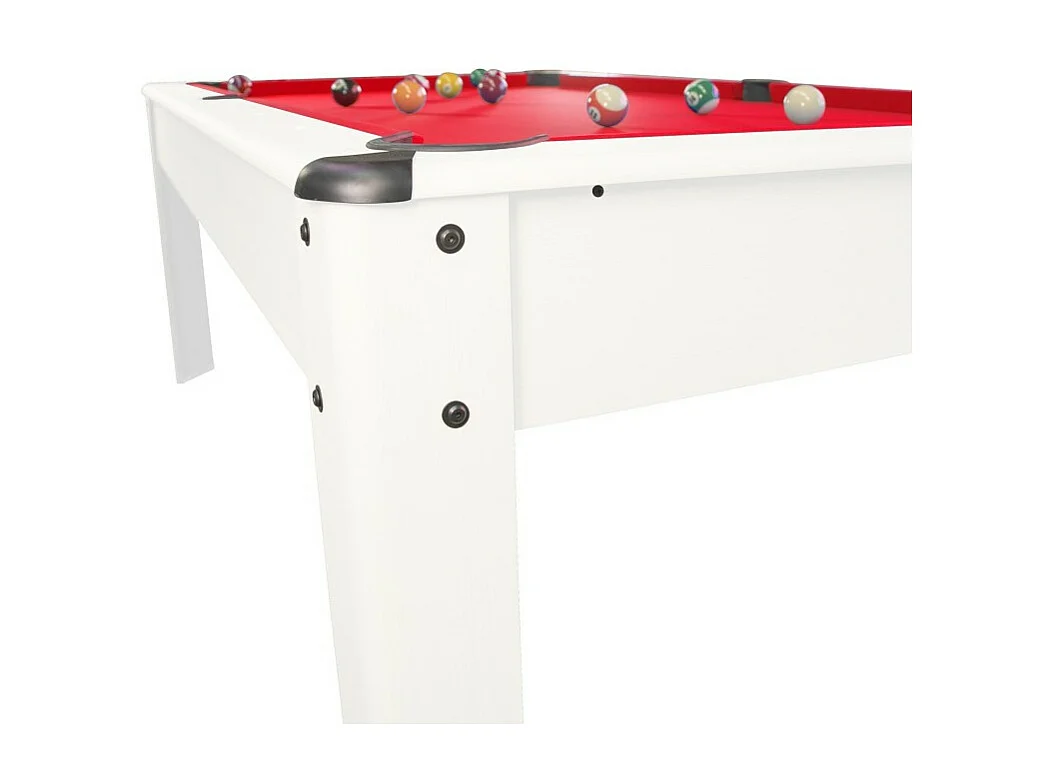 Billard Américain HARMONY 6Ft - 206,5 x 116,5 x 80 cm avec accessoires et plateau dînatoire - Couleur Ivoire