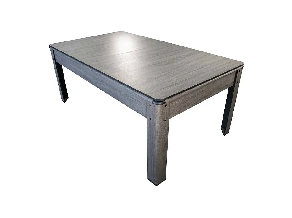 Billard Américain HARMONY 6Ft - 206,5 x 116,5 x 80 cm avec accessoires et plateau dînatoire - Gris