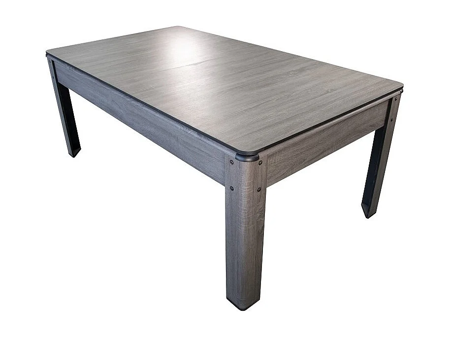 Billard Américain HARMONY 6Ft - 206,5 x 116,5 x 80 cm avec accessoires et plateau dînatoire - Gris