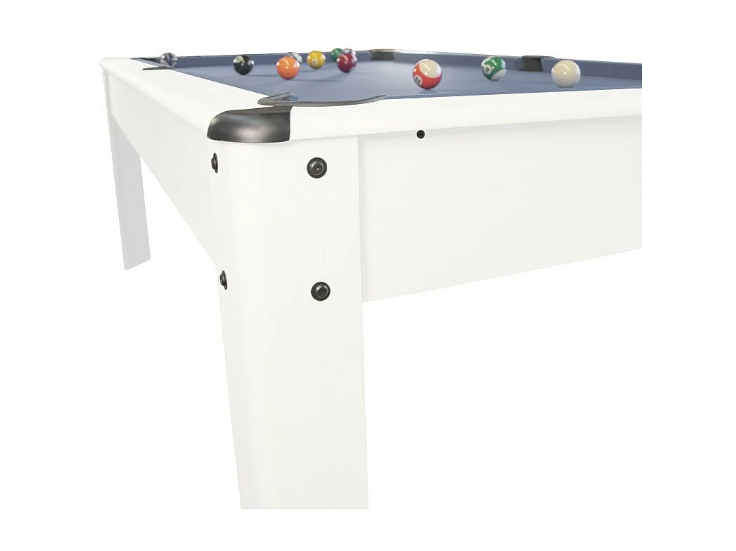 Billard Américain HARMONY 6Ft - 206,5 x 116,5 x 80 cm avec accessoires et plateau dînatoire - Couleur Ivoire