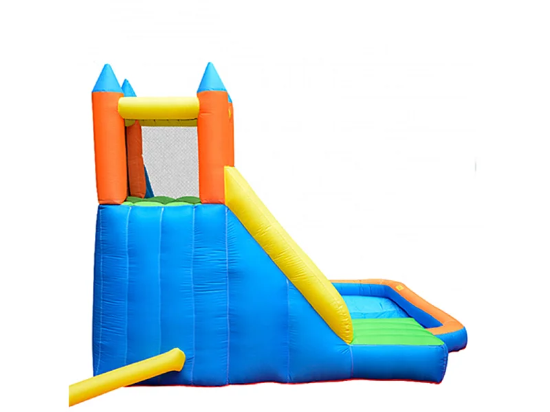 Château Aquatique Gonflable pour enfants 4m - Aire de jeux avec Escalade, Tobbogan et Piscine - Aqua Park