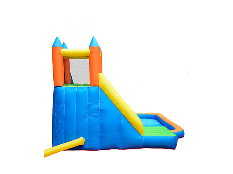 Château Aquatique Gonflable pour enfants 4m - Aire de jeux avec Escalade, Tobbogan et Piscine - Aqua Park