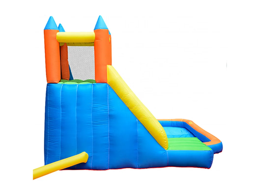 Château Aquatique Gonflable pour enfants 4m - Aire de jeux avec Escalade, Tobbogan et Piscine - Aqua Park