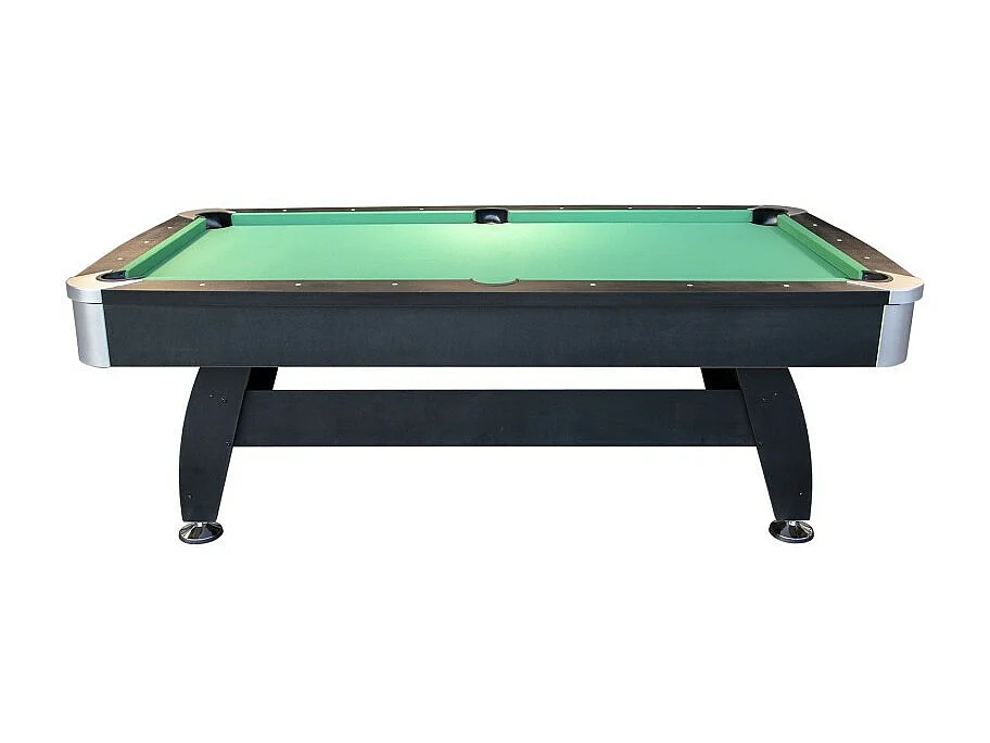 Billard Américain avec Retour de Boules Automatique et Accessoires, 220 x 123 x 80 cm - Noir et Tapis Vert