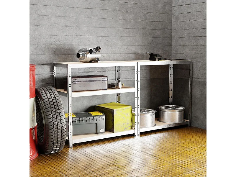Etagère de rangement modulable et polyvalente pour atelier, garage, cave... Charge Lourde max 875kg -180x90x40cm - Gris