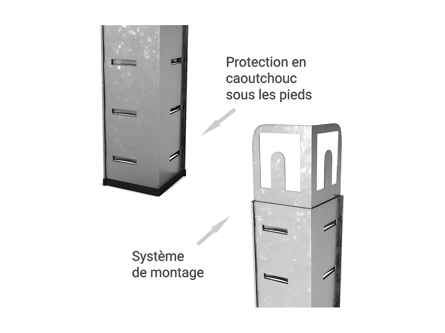 Étagère d'angle polyvalente en métal - Charge lourde Max 750kg - 180 x 90 x 45 cm - Gris