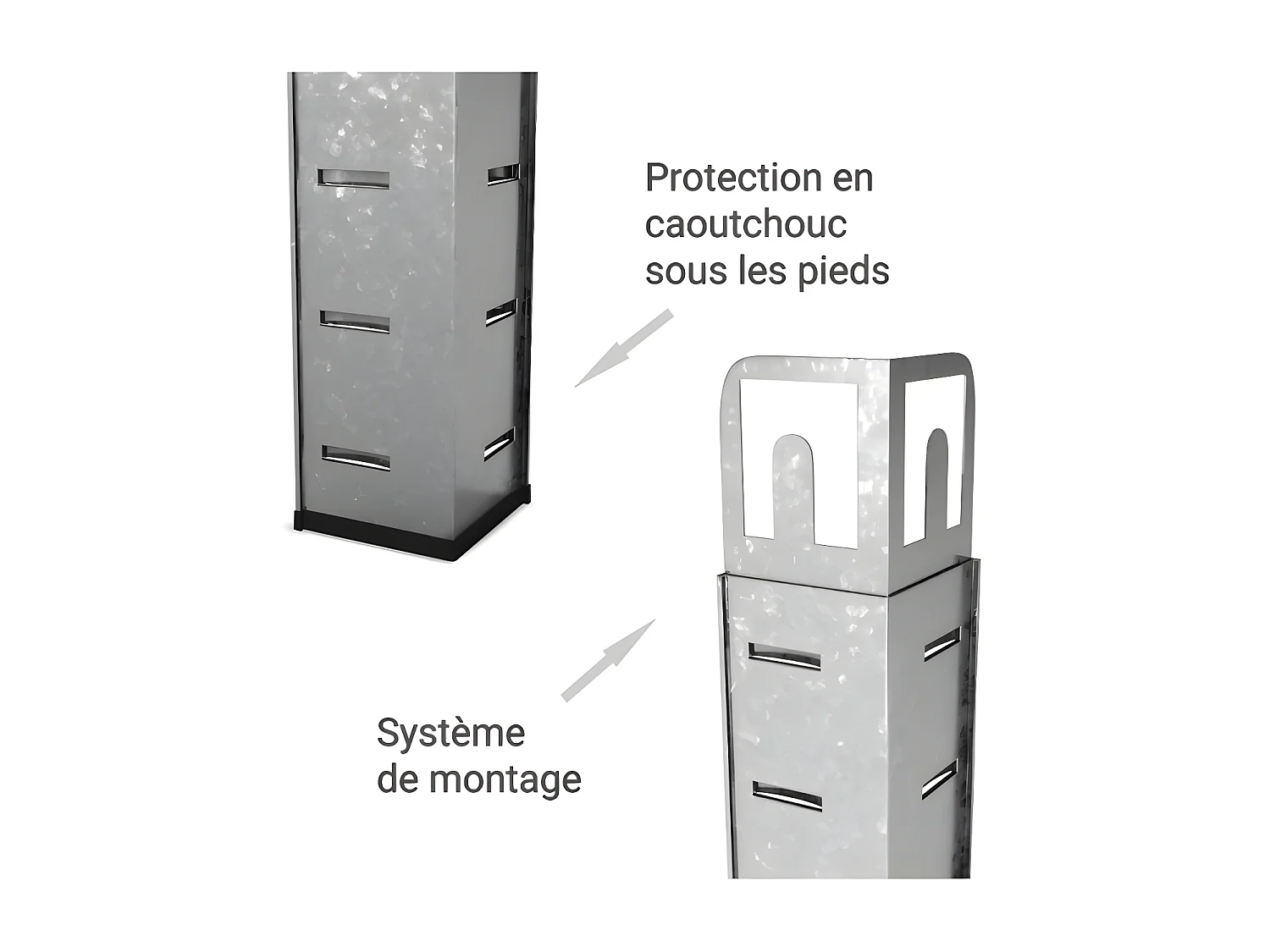 Étagère d'angle polyvalente en métal - Charge lourde Max 750kg - 180 x 90 x 45 cm - Gris