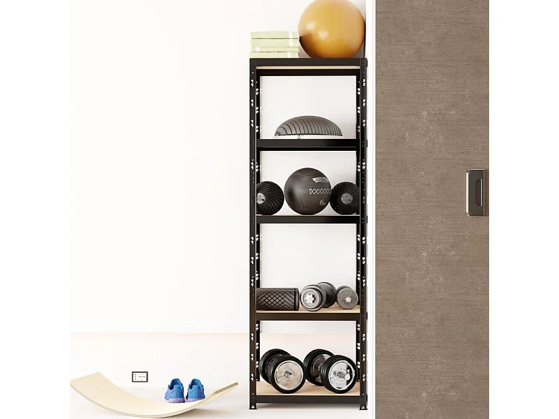 Etagère de Rangement modulable et polyvalente pour atelier, garage, cave... Charges Lourdes 180x60x40cm - Noir