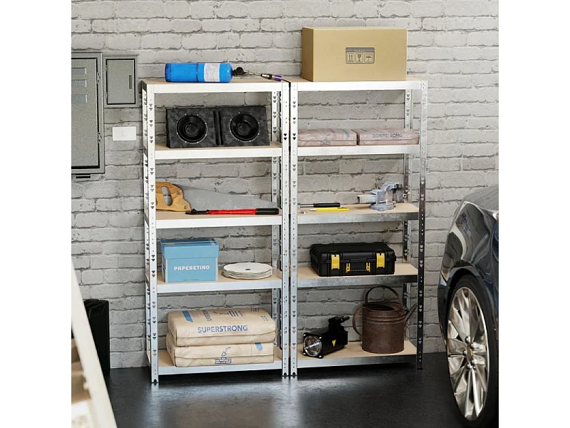 Lot de 2 Etagères de rangement modulables et polyvalentes pour atelier, garage, cave... Charge Lourde max 500kg x2