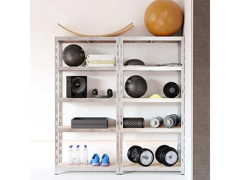 Lot de 2 Etagères de rangement modulables et polyvalentes pour atelier, garage, cave... Charge Lourde max 500kg x2