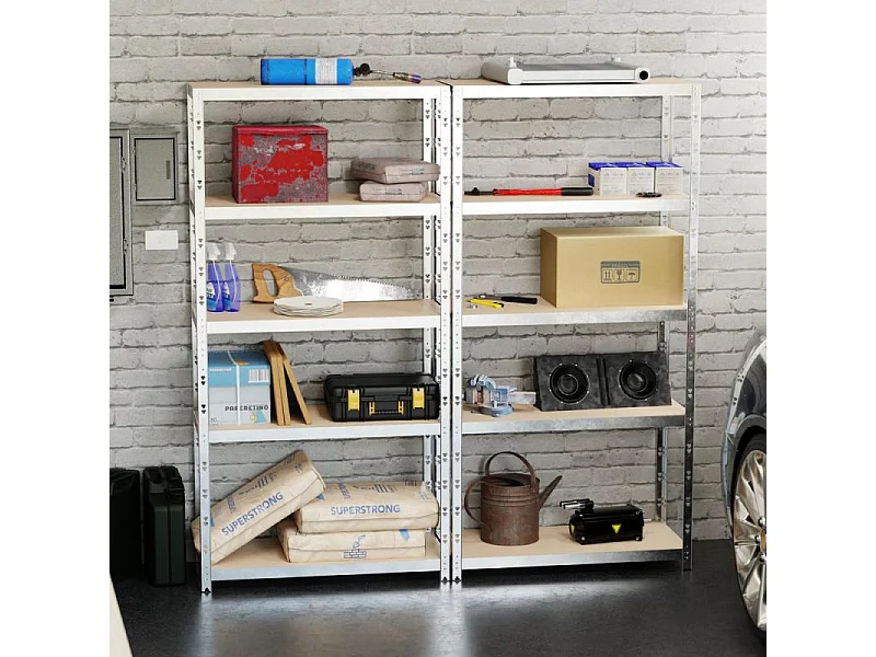 Lot de 2 Etagères de rangement modulables et polyvalentes pour atelier, garage, cave... Charge Lourde max 875kg x2