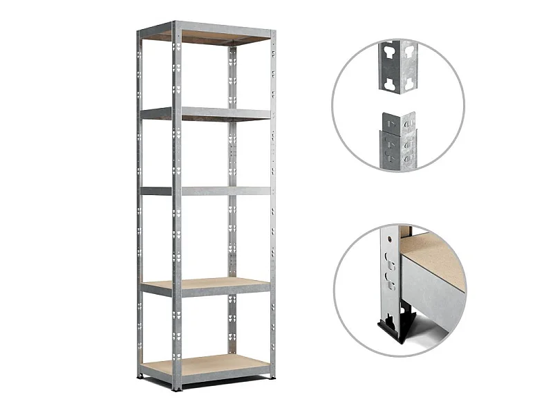 Etagere de Rangement  modulable et polyvalente pour atelier, garage, cave...Charges Lourdes 172x75x30cm - Gris
