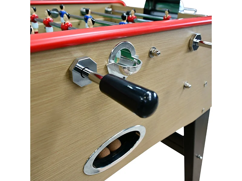 Baby-foot CLASSIC type Bistrot - 151 x 77 x 91 cm - Table de Baby-foot avec barres télescopiques et Balles Lièges Inclus